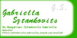gabriella sztankovits business card